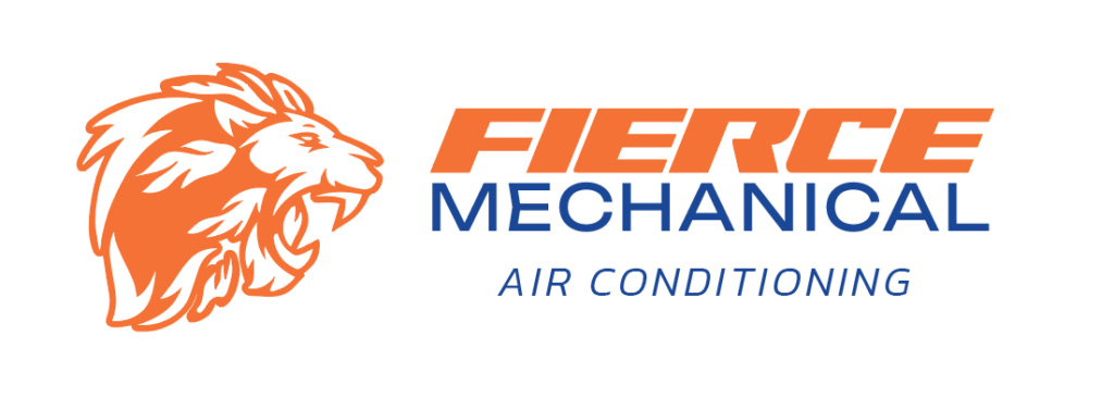 Fierce Mechanical Heating and Air AC Site Logo with a Lion Head