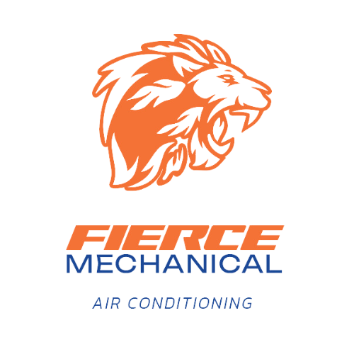 Fierce Mechanical Heating and Air AC Site Logo with a Lion Head